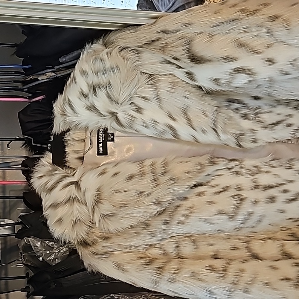 Karl Lagerfeld Snow Leopard Coat